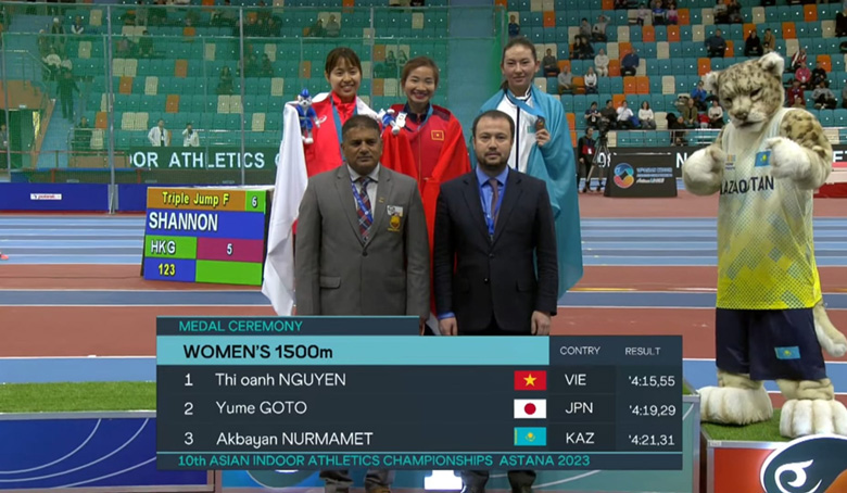 Nguyen Thi Oanh excelled in winning Asian gold medals, going into the history of Vietnam - Photo 2